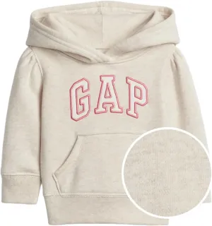 GAP Baby Girls' Playtime Favorites Logo Pullover Hoodie Hooded Sweatshirt