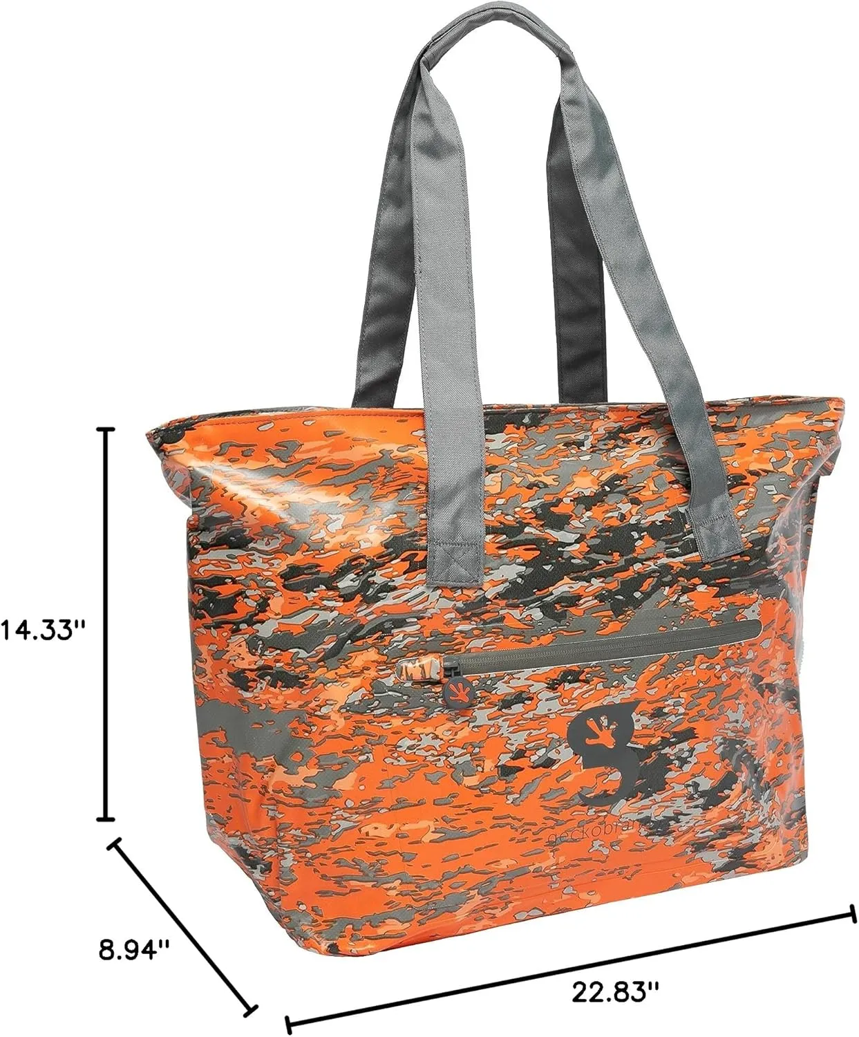 geckobrands Waterproof Escape Beach Tote  Spacious Travel Beach Bag with Hidden Pocket and Long Handles for Easy Carrying