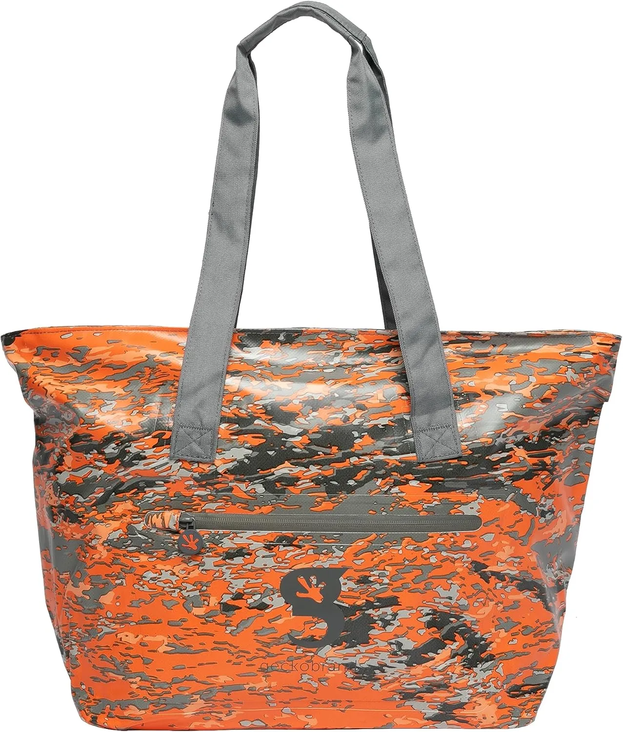 geckobrands Waterproof Escape Beach Tote  Spacious Travel Beach Bag with Hidden Pocket and Long Handles for Easy Carrying
