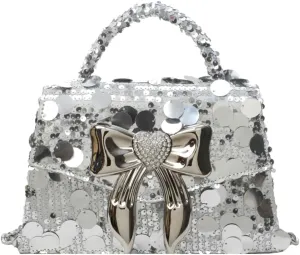 Glitter Sequin Crossbody Bags for Women Bow-Tie Hobo Bags for Women Evening Clutch and Purses Handbag for Party Cocktail