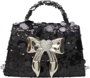 Glitter Sequin Crossbody Bags for Women Bow-Tie Hobo Bags for Women Evening Clutch and Purses Handbag for Party Cocktail