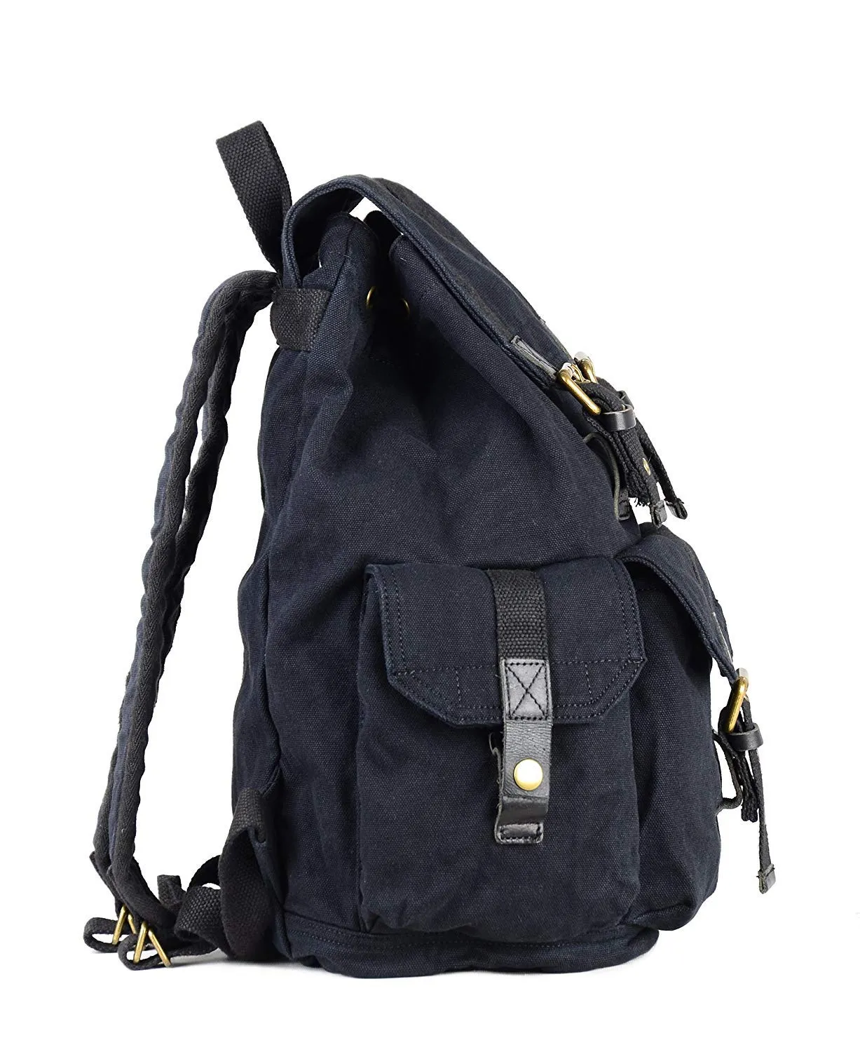 Gootium 21101GRY-S Specially High Density Thick Canvas Backpack Rucksack, Black Small Size