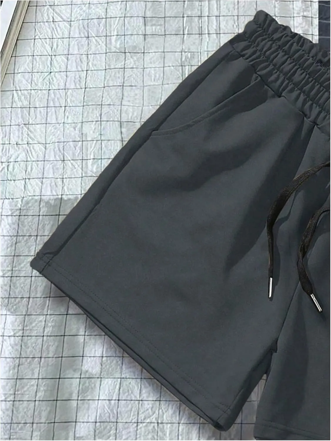 GORGLITTER Men's Graphic Cool Shorts Drawstring Waist Workout Short Streetwear with Pockets