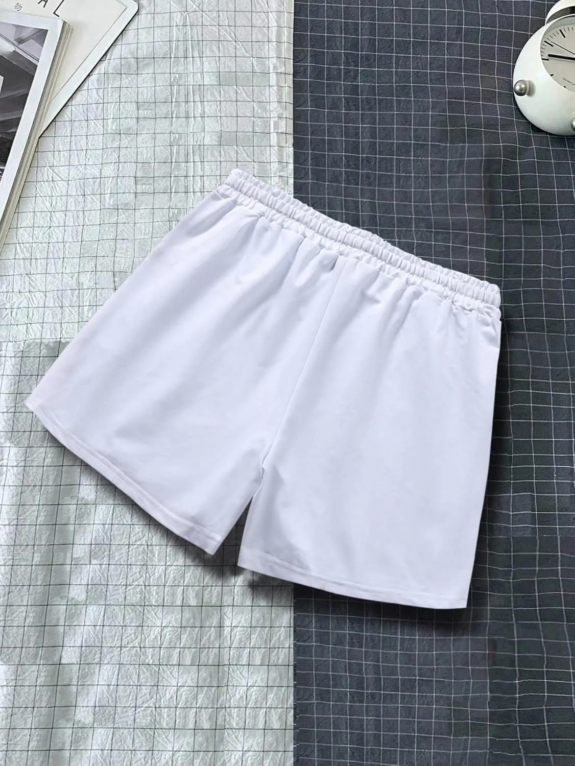 GORGLITTER Men's Graphic Cool Shorts Drawstring Waist Workout Short Streetwear with Pockets