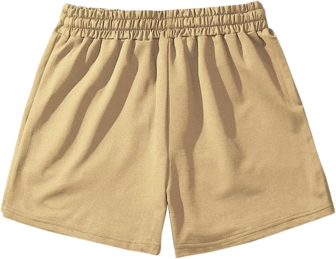 GORGLITTER Men's Graphic Cool Shorts Drawstring Waist Workout Short Streetwear with Pockets
