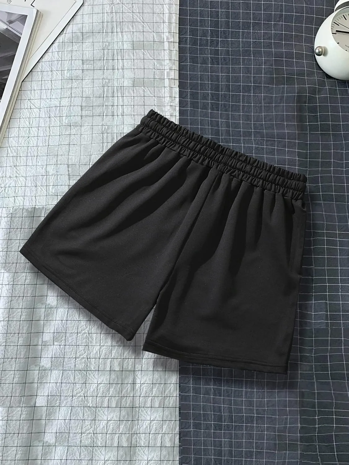 GORGLITTER Men's Graphic Cool Shorts Drawstring Waist Workout Short Streetwear with Pockets