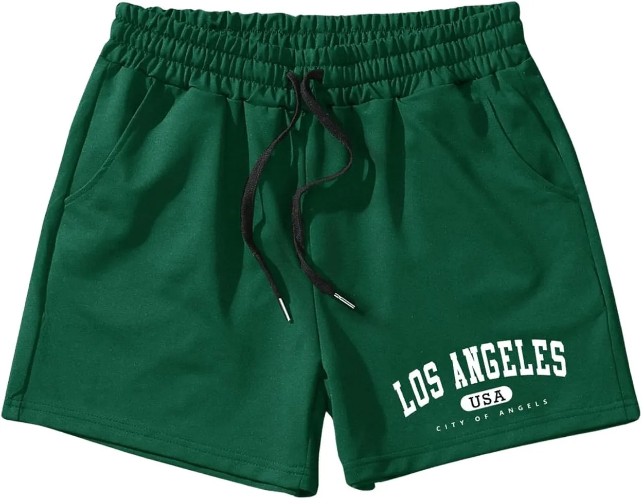 GORGLITTER Men's Graphic Cool Shorts Drawstring Waist Workout Short Streetwear with Pockets