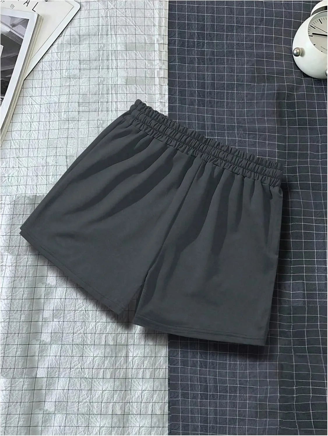 GORGLITTER Men's Graphic Cool Shorts Drawstring Waist Workout Short Streetwear with Pockets