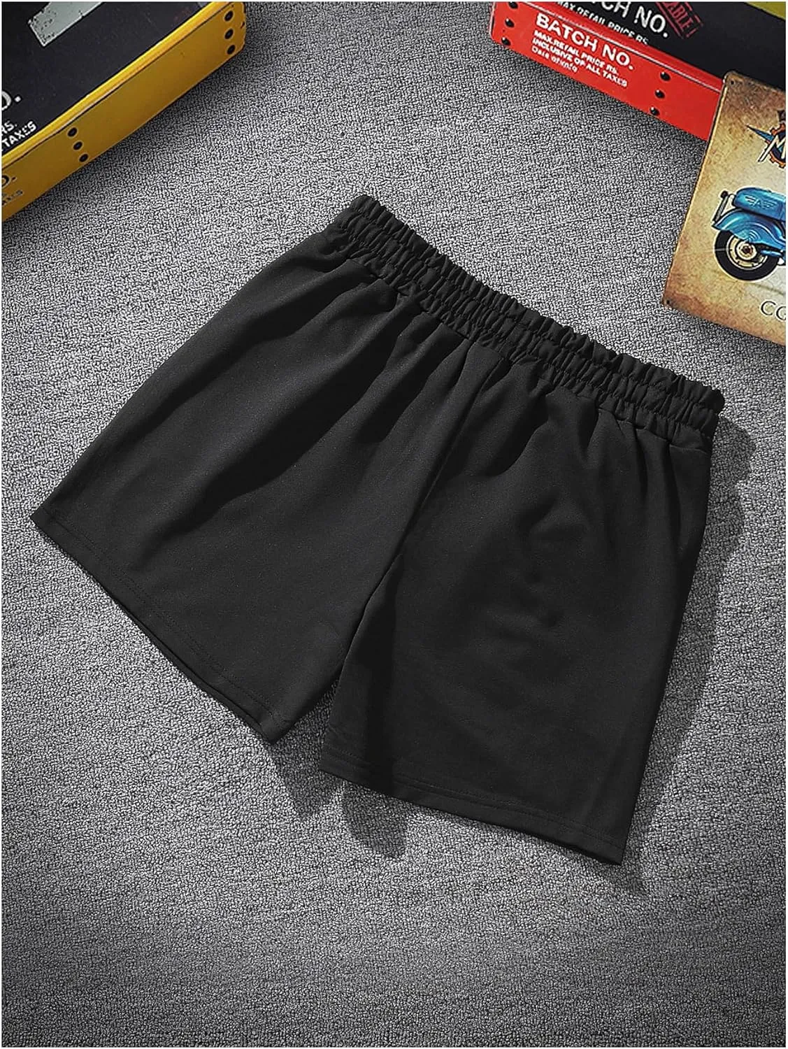 GORGLITTER Men's Graphic Cool Shorts Drawstring Waist Workout Short Streetwear with Pockets