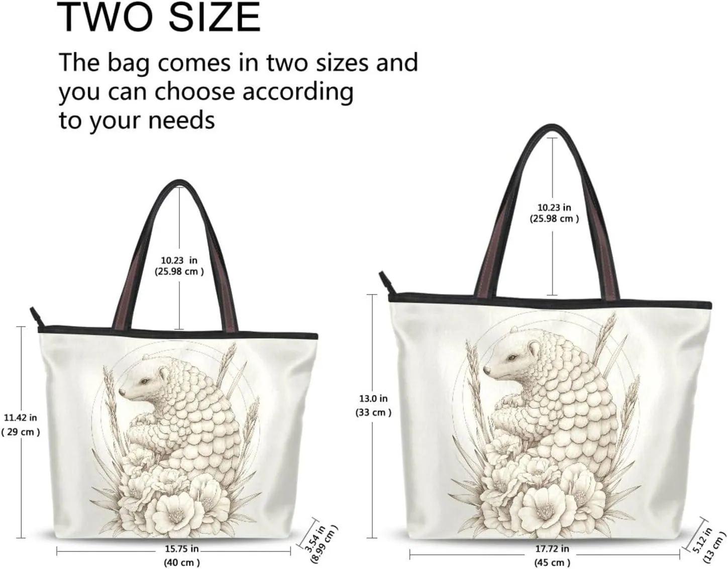 GuoChe Silk Fabric Zippered Cute Tote Bags Convenient Handbags for Women for Everyday & Travel