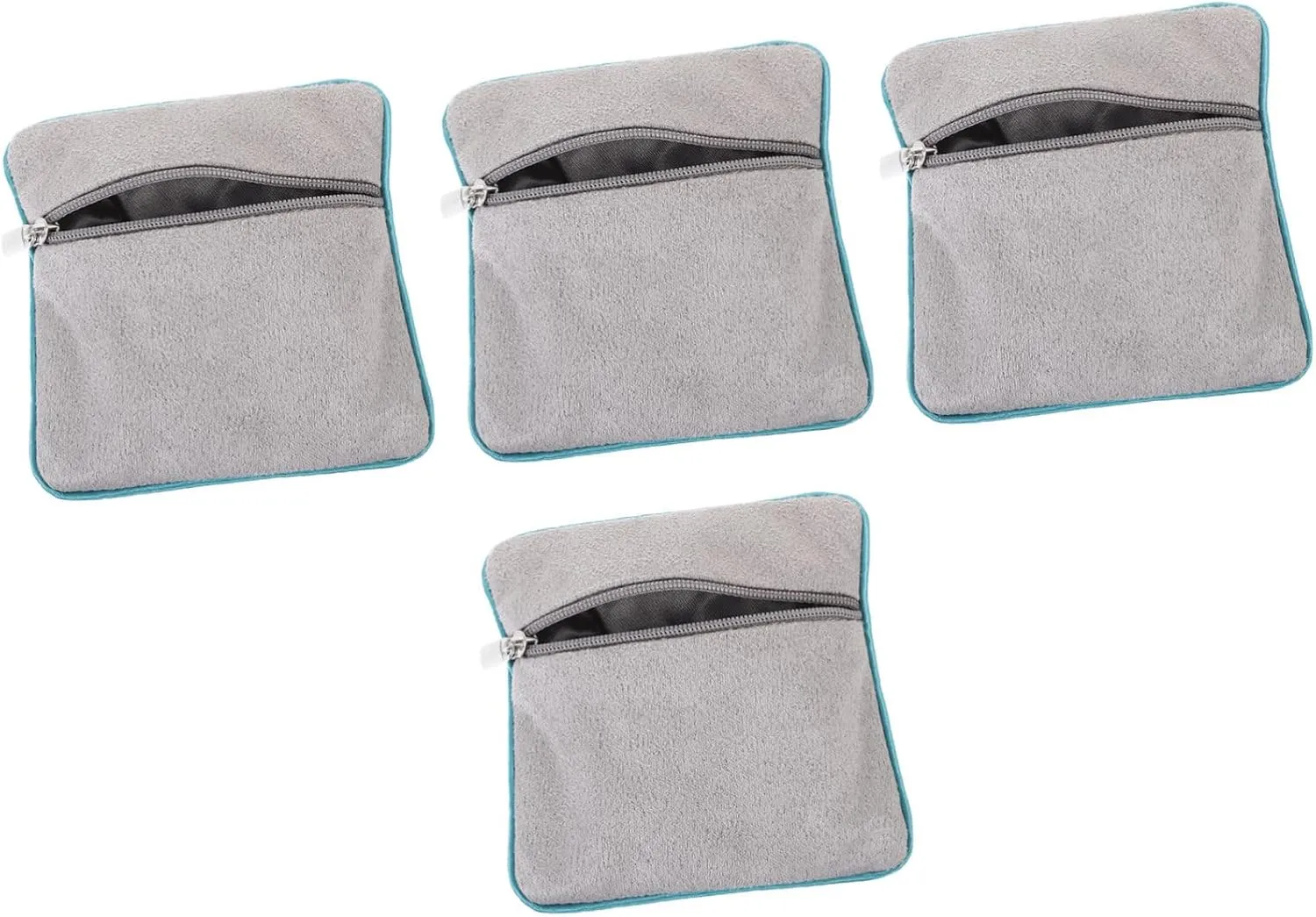 Happyyami Jewelry Storage Bags Travel Pouch Large Zipper Seal Dustproof Anti-lost Portable Velvet Jewelry Case