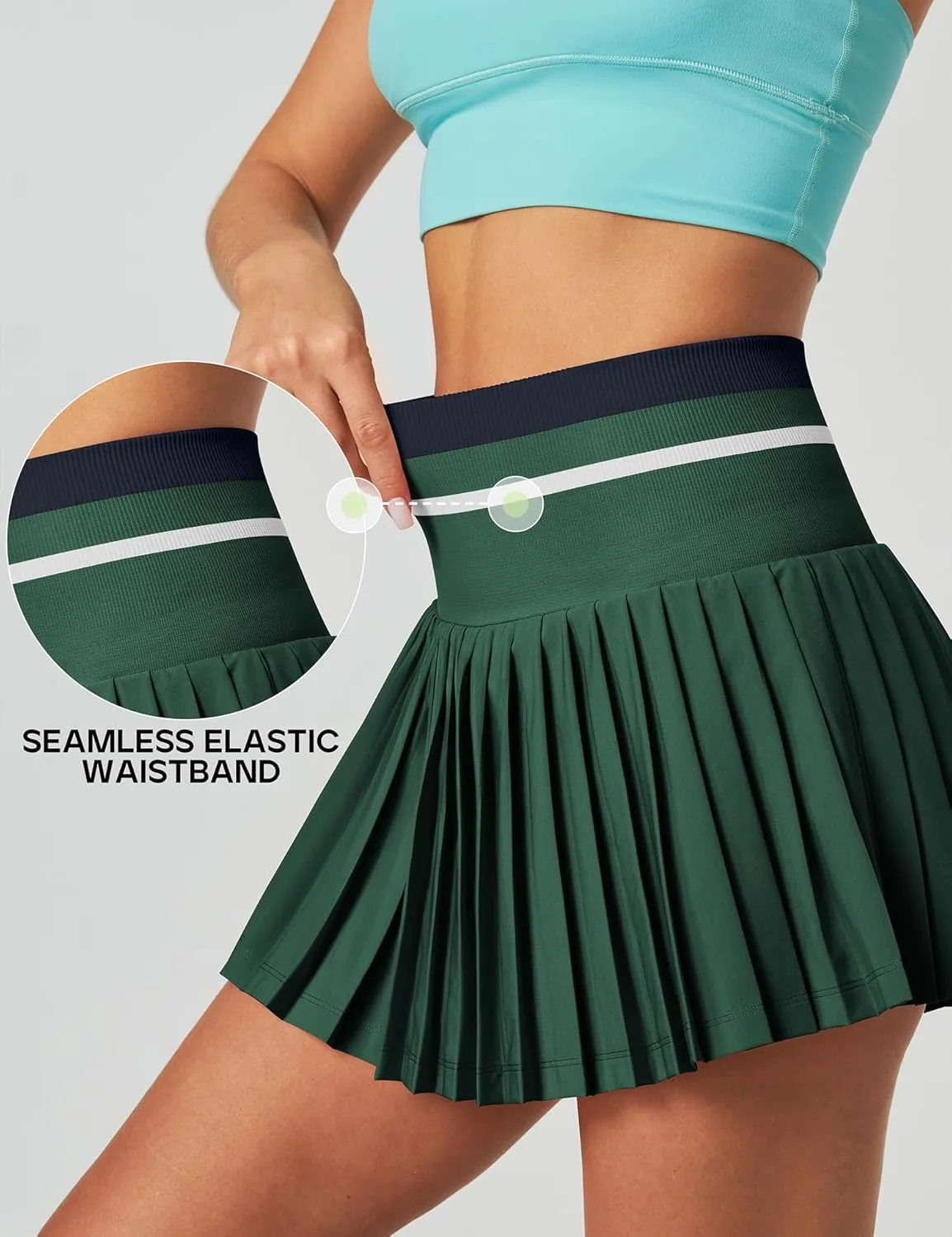 Heathyoga Pleated Tennis Skirt with Pockets for Women Tennis Skort for Woman High Waisted Golf Skirts Athletic Skirt