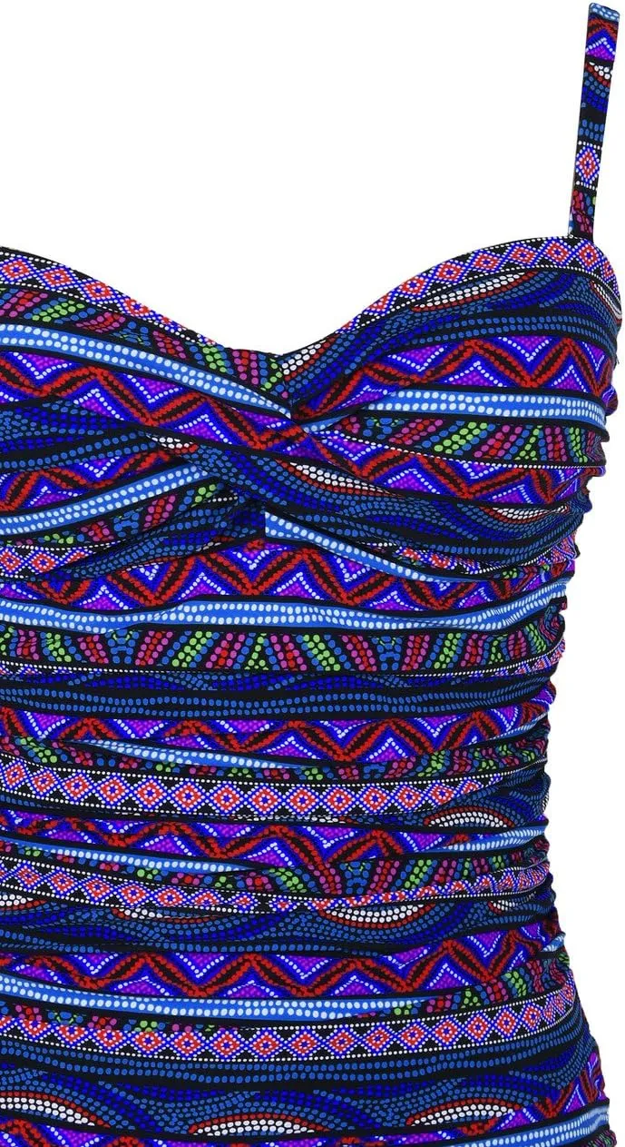 Hilor Women's One Piece Swimsuits Tummy Control Swimwear Ruffle Swimdress with Built in Swim Brief