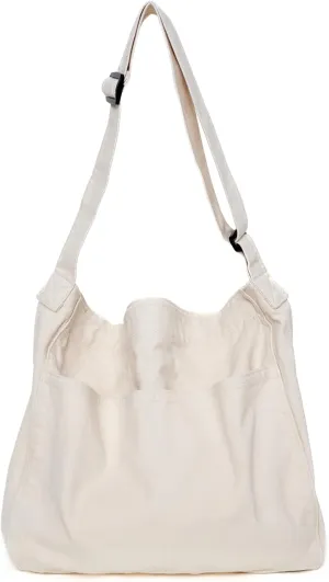 Hobo Bag Canvas Crossbody Shoulder Bag for Women and Men Large Casual Messenger Bags Canvas Tote Bag Travel Work