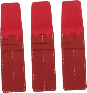 Housoutil 3pcs Leather Nurse Pocket Protectors Vintage PU Pen Case for Nurses Office Pouch Organizer for Convenient Pen Storage Compact Design for Safe Use Hospitals