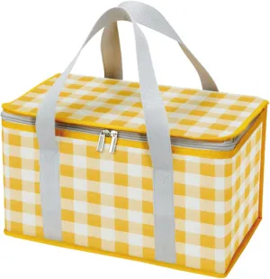 Insulated Cooler Bag, Spacious, Portable, Picnic Lunch Box, Office Waterproof, Large Capacity for Outdoor Picnic (Yellow and White)