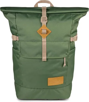 JanSport Hatchet Rolltop Backpack - 17-inch Padded Laptop Sleeve, Spacious Main Compartment, Dual Water Bottle Pockets, Cargo Green