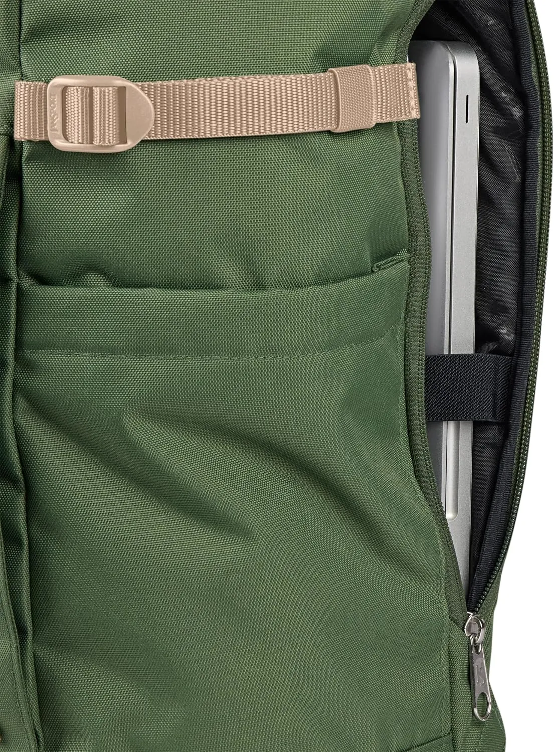 JanSport Hatchet Rolltop Backpack - 17-inch Padded Laptop Sleeve, Spacious Main Compartment, Dual Water Bottle Pockets, Cargo Green