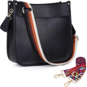 JONON Crossbody Bags for Women Trendy Vegan Leather Hobo Purses Shoulder Handbags With Wide Shoulder Strap