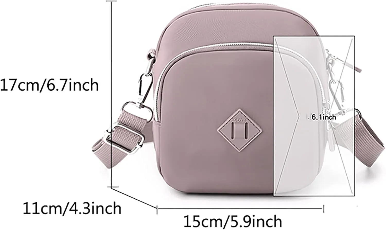 KANC Casual Nylon Floral Shoulder Bag for Women Crossbody Bag Messenger Bags Sport Fanny Pack Leather (Wine, One Size)