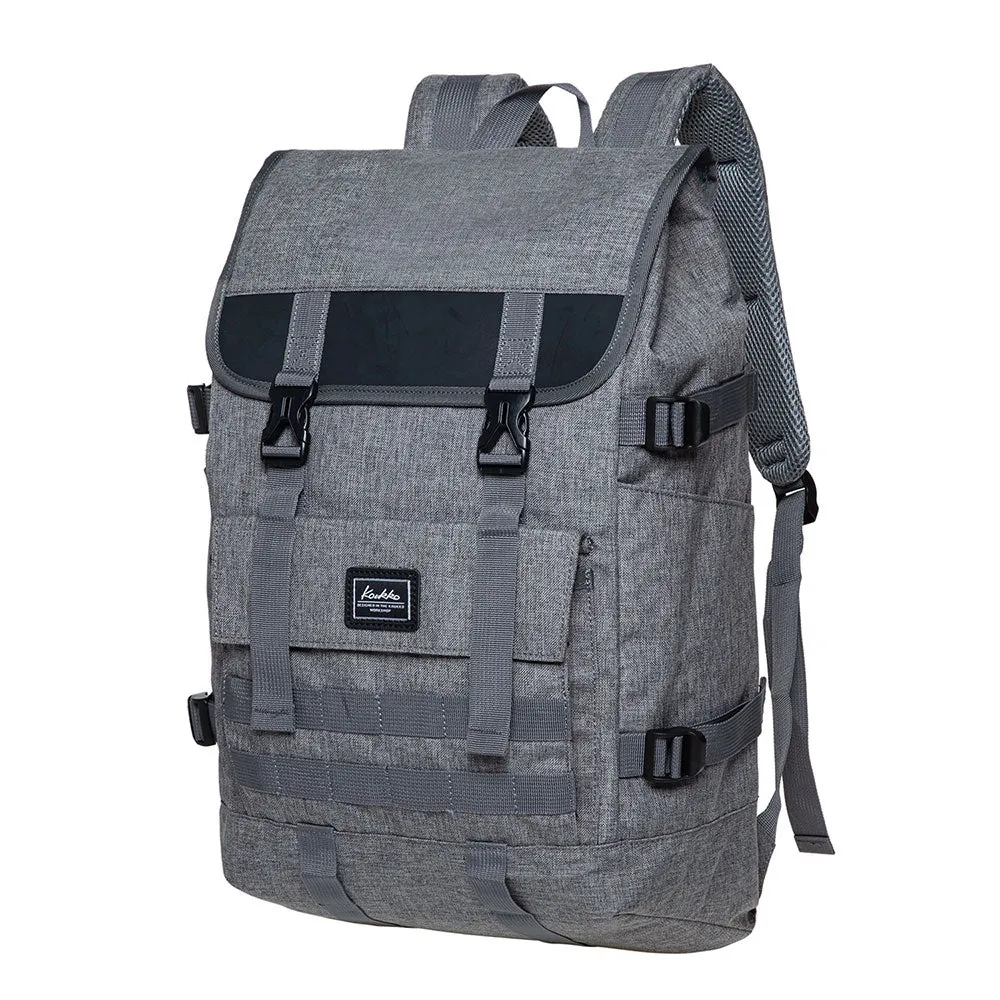 KAUKKO Casual Daypacks Multipurpose Backpacks, Outdoor Backpack, Travel Rucksack Grey(Linen)