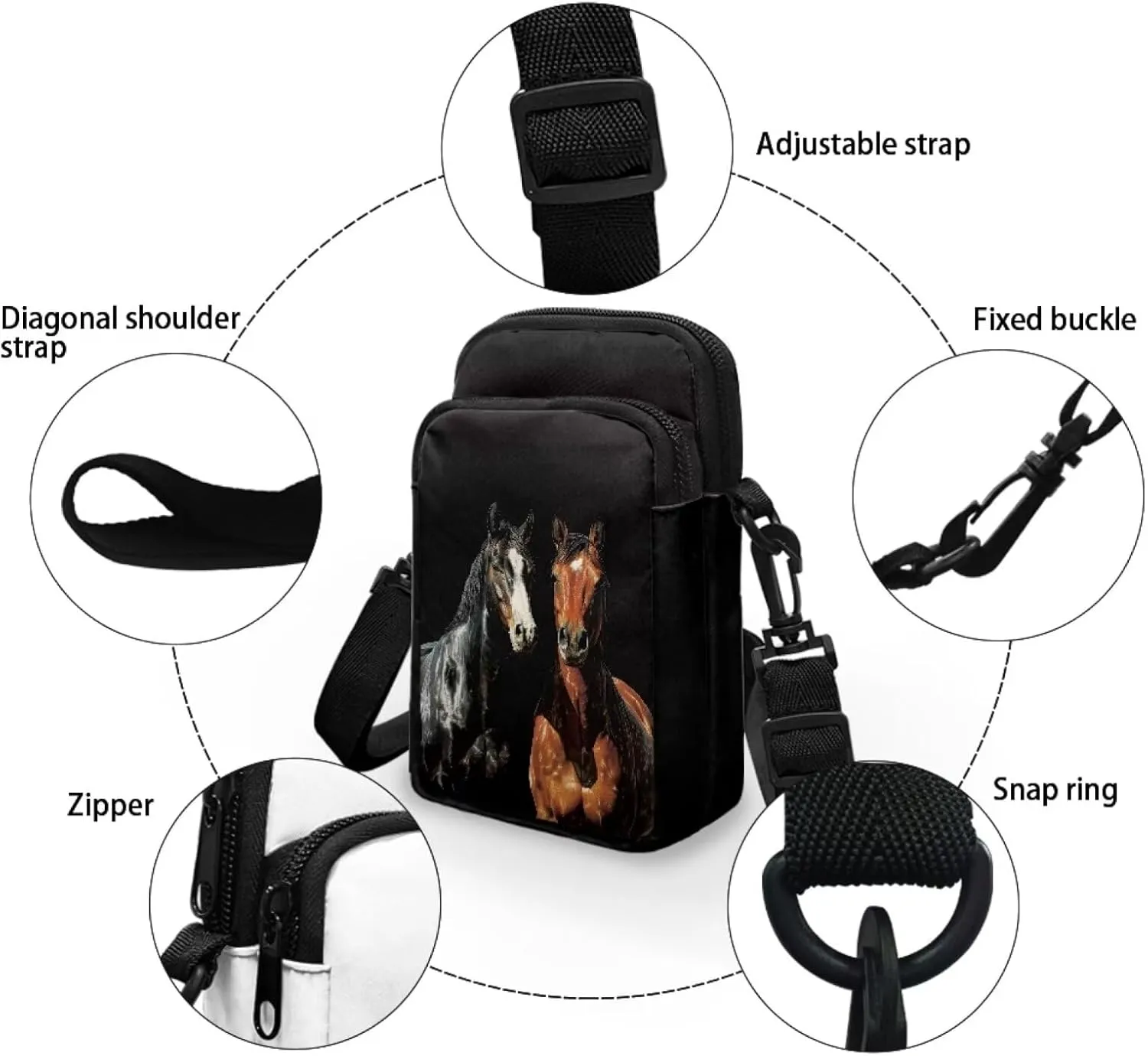 Kids Messenger Bag Small Crossbody Bags Shoulder Satchel Bags with Front Pocket
