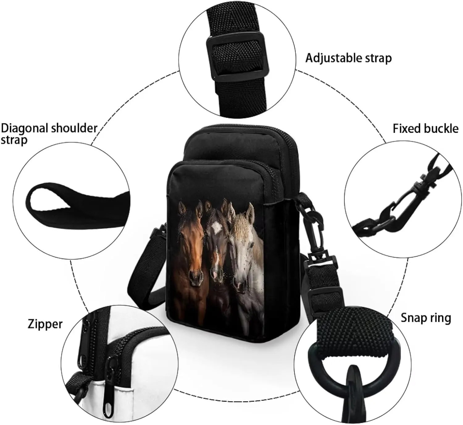 Kids Messenger Bag Small Crossbody Bags Shoulder Satchel Bags with Front Pocket