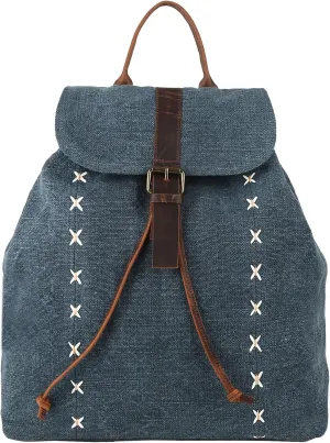 KomalC Jute & Leather Backpack for Women & Men  Stylish & Spacious Travel Backpack  Durable Rucksack for Work, Hiking & Everyday Use