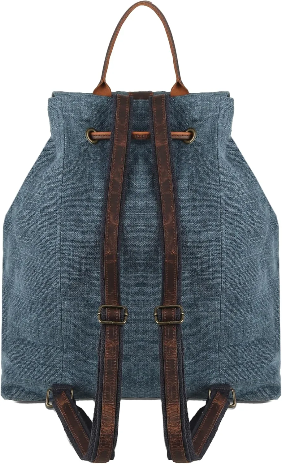 KomalC Jute & Leather Backpack for Women & Men  Stylish & Spacious Travel Backpack  Durable Rucksack for Work, Hiking & Everyday Use