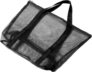 Large Capacity Mesh Beach Bag Foldable Transparent Tote with Comfortable Shoulder Strap for Shopping and Travel Durable Versatile Design for Beach Trips and Family Use