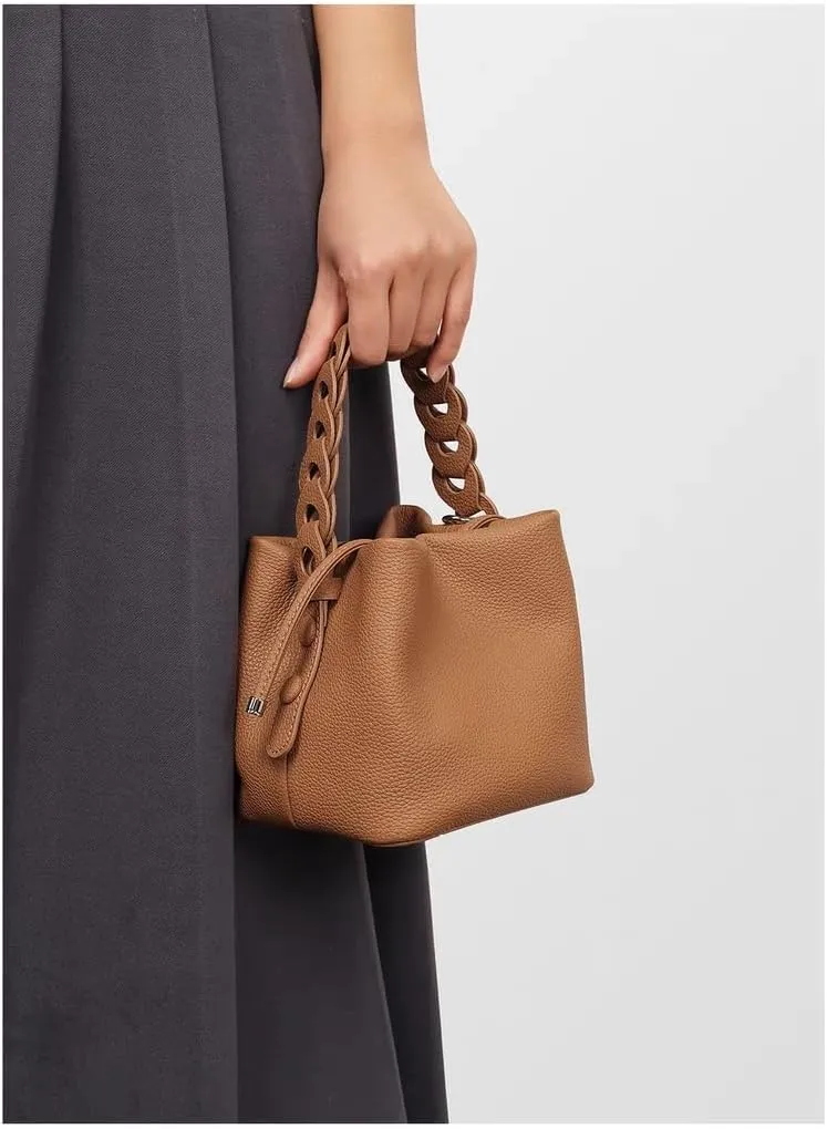 Leather Bucket Bag Handbag For Women Top Handle Woven Shoulder Crossbody Bag Clutch Versatile Commuting Elegant Chi Luxury