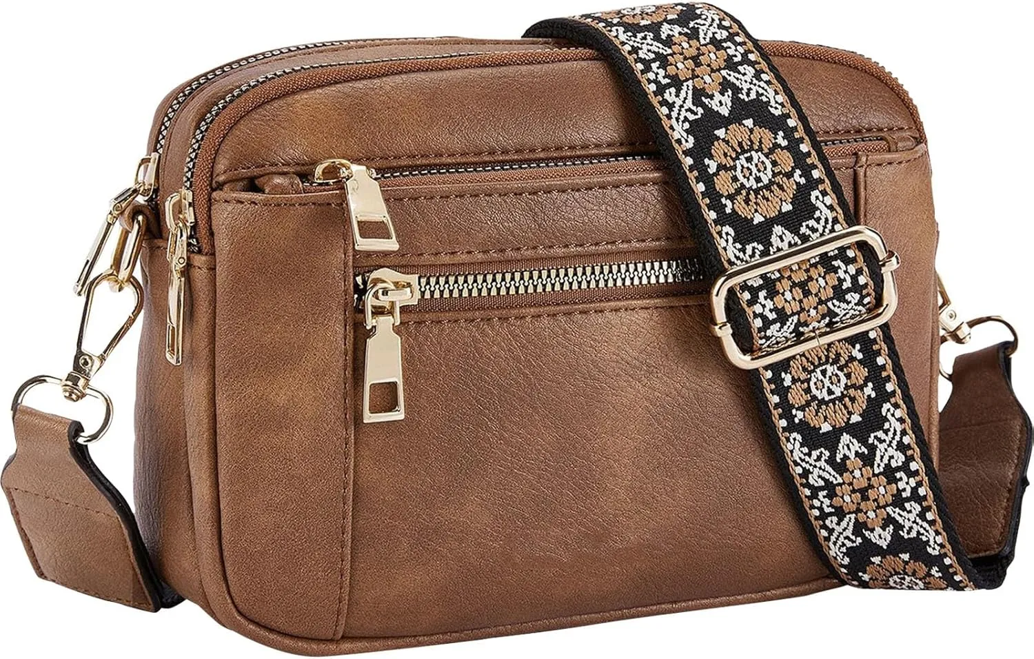 Leather Handbags for Women Vegan Leather Small Crossbody Bags with Adjustable Wide Strap Shoulder Handbag