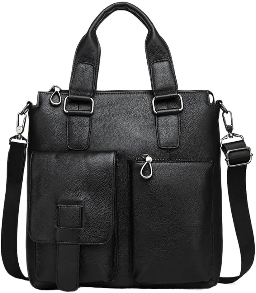 Leather Handmade Messenger Bags Men's Bag With Multiple Compartments Satchel Retro Shoulder Water-Repellent Weekender