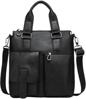 Leather Handmade Messenger Bags Men's Bag With Multiple Compartments Satchel Retro Shoulder Water-Repellent Weekender