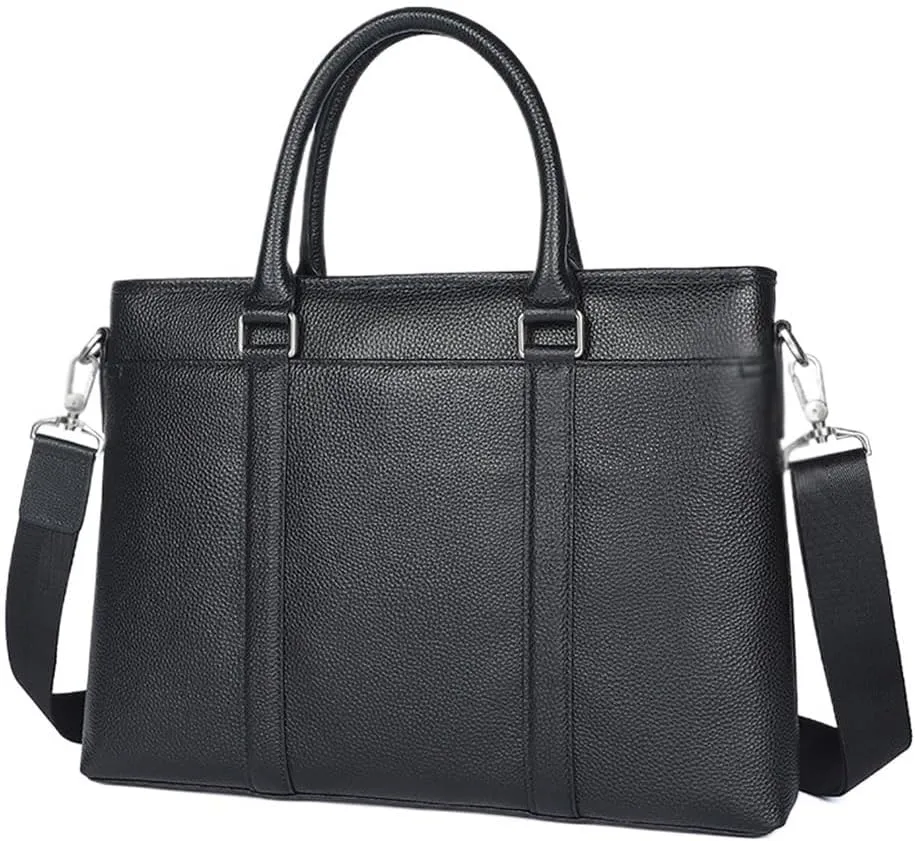 Leather Handmade Messenger Bags Men's Business Travel Briefcase Water Resistant Laptop Shoulder Bag Vintage