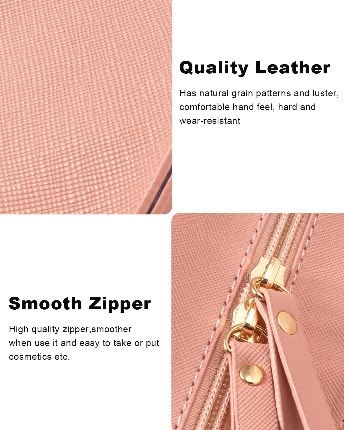 LETGO Mini Clear Makeup Bag Travel Cosmetic Case Transparent Toiletry Bag with Zipper, Portable Make Up Organizer Traveling Compact Pink Car Essentials for Girls(Pink, Mini)