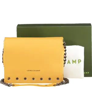 LONGCHAMP Yellow Leather Paris Rocks Crossbody Bag
