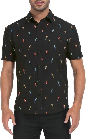 LRD Men's Novelty Casual Button Down Shirt Short Sleeve Hawaiian Dress Shirts