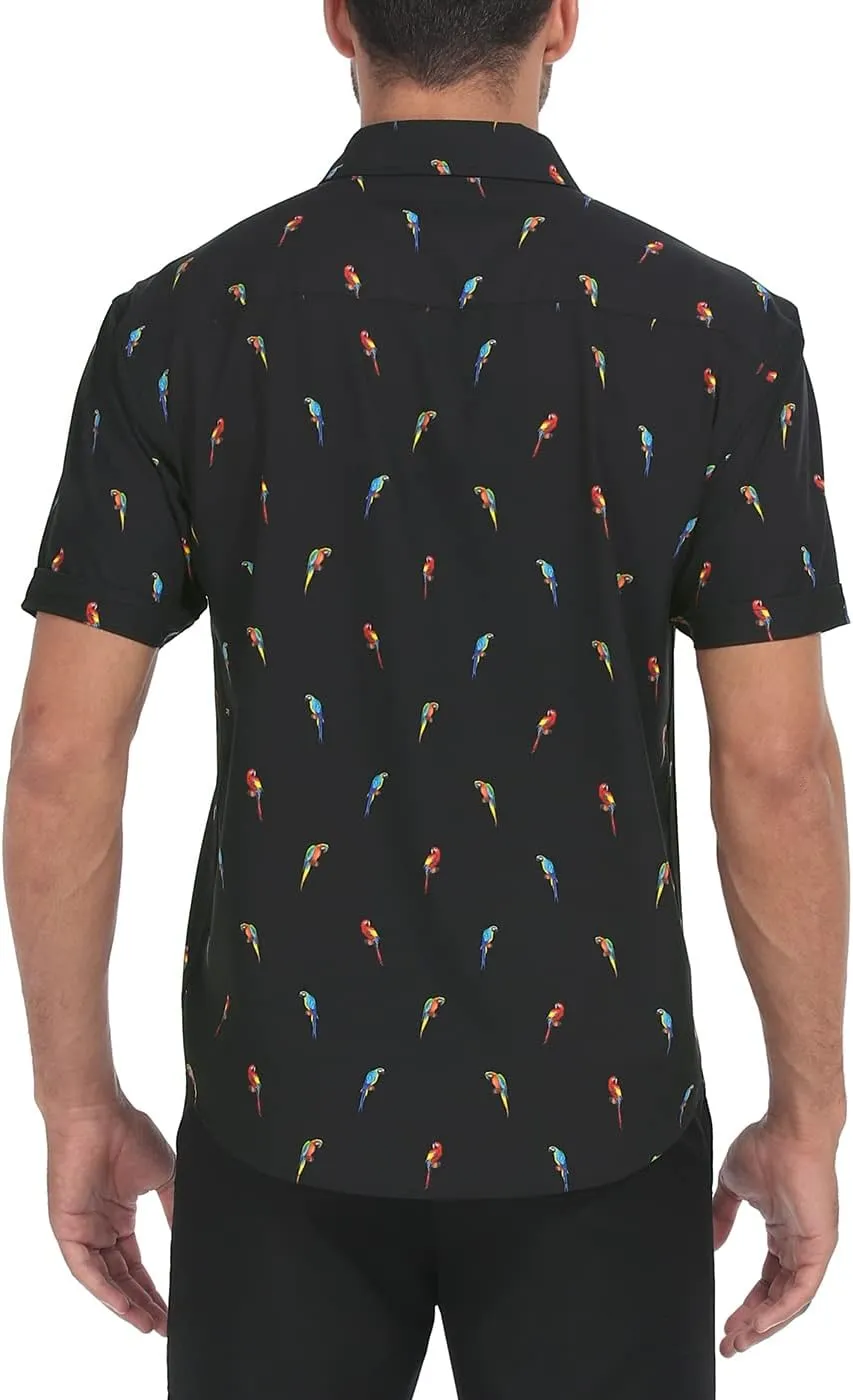 LRD Men's Novelty Casual Button Down Shirt Short Sleeve Hawaiian Dress Shirts