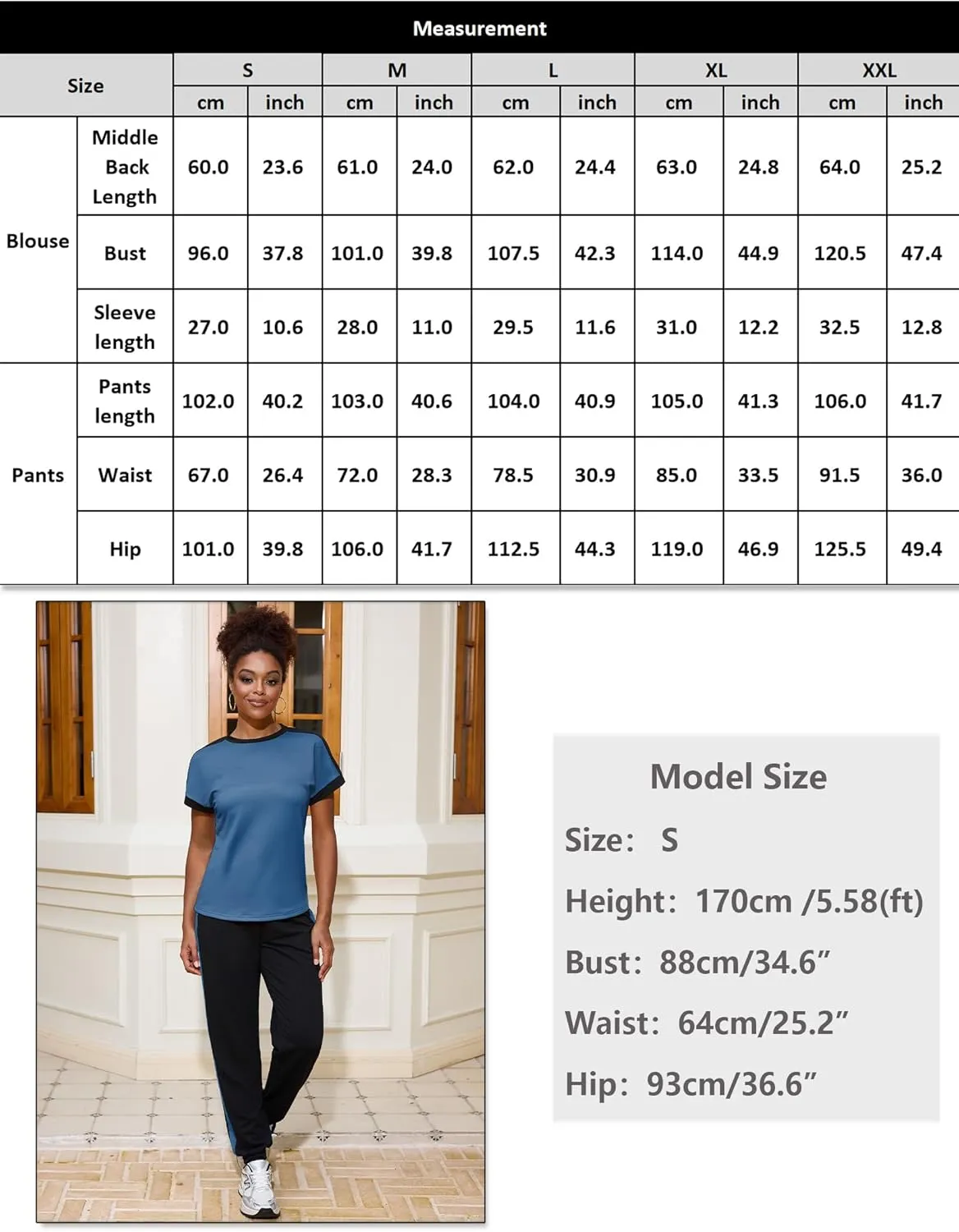 Marvmys Women Short Sleeve Tracksuit Set 2 Piece Sweat Set Outfits Color Block Jogging Suits with Pockets