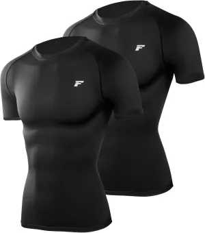 Men's Compression Quick Dry Short Shirts UPF 50  UV Sun Protection Workout Undershirts Weatherproof Rash Guard