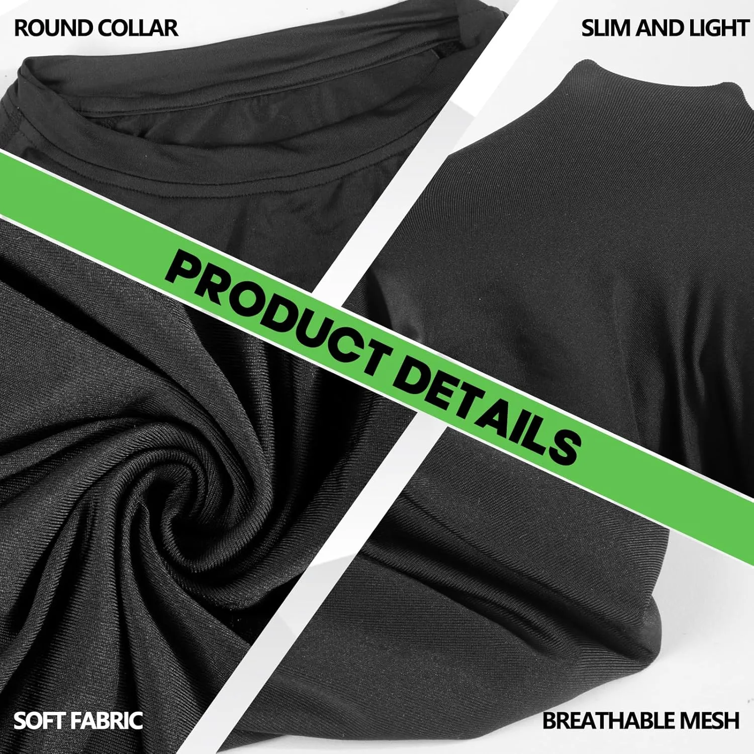 Men's Compression Quick Dry Short Shirts UPF 50  UV Sun Protection Workout Undershirts Weatherproof Rash Guard