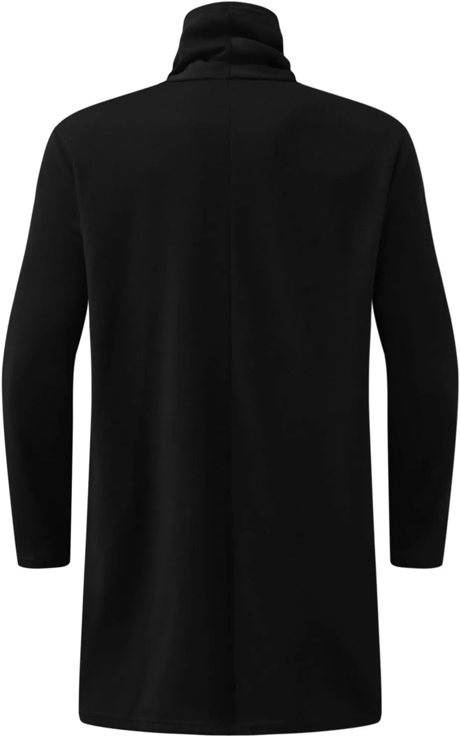 Mens Poncho Hooded Cape Cloak Fashion Irregular Hem Hoodie Pullover Overcoat Solid Color Loose Fit Cardigan Jacket