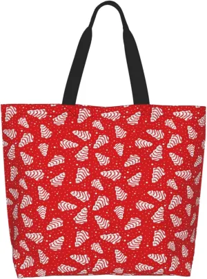 Merry Christmas Winter Tree Women's Tote Bag Large Capacity Single Shoulder Bags Handbag for Shopping Work