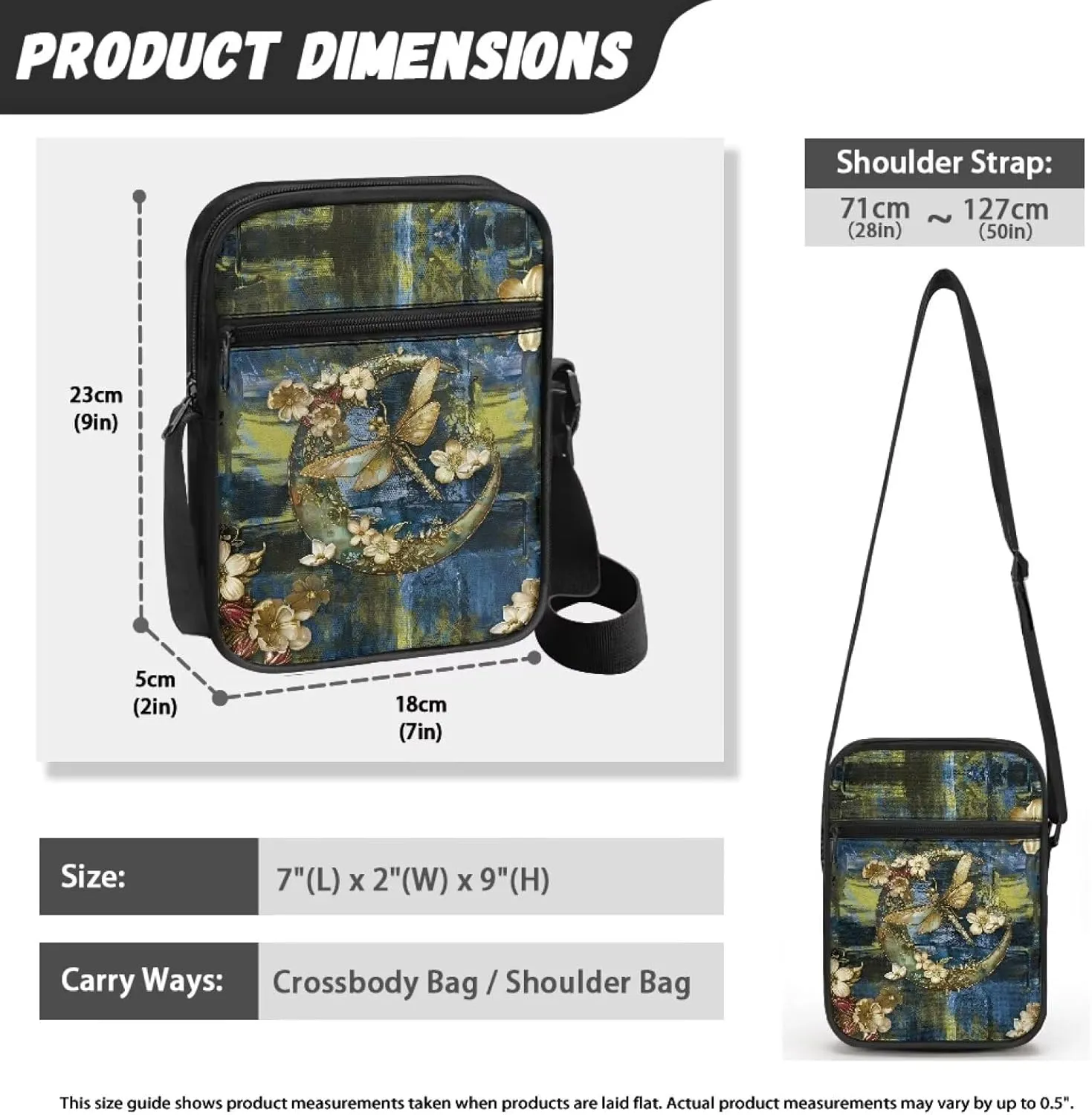 Messenger Bags for Travel Crossbody Shoulder Bags with Pockets Custom Satchel Bag for Phone