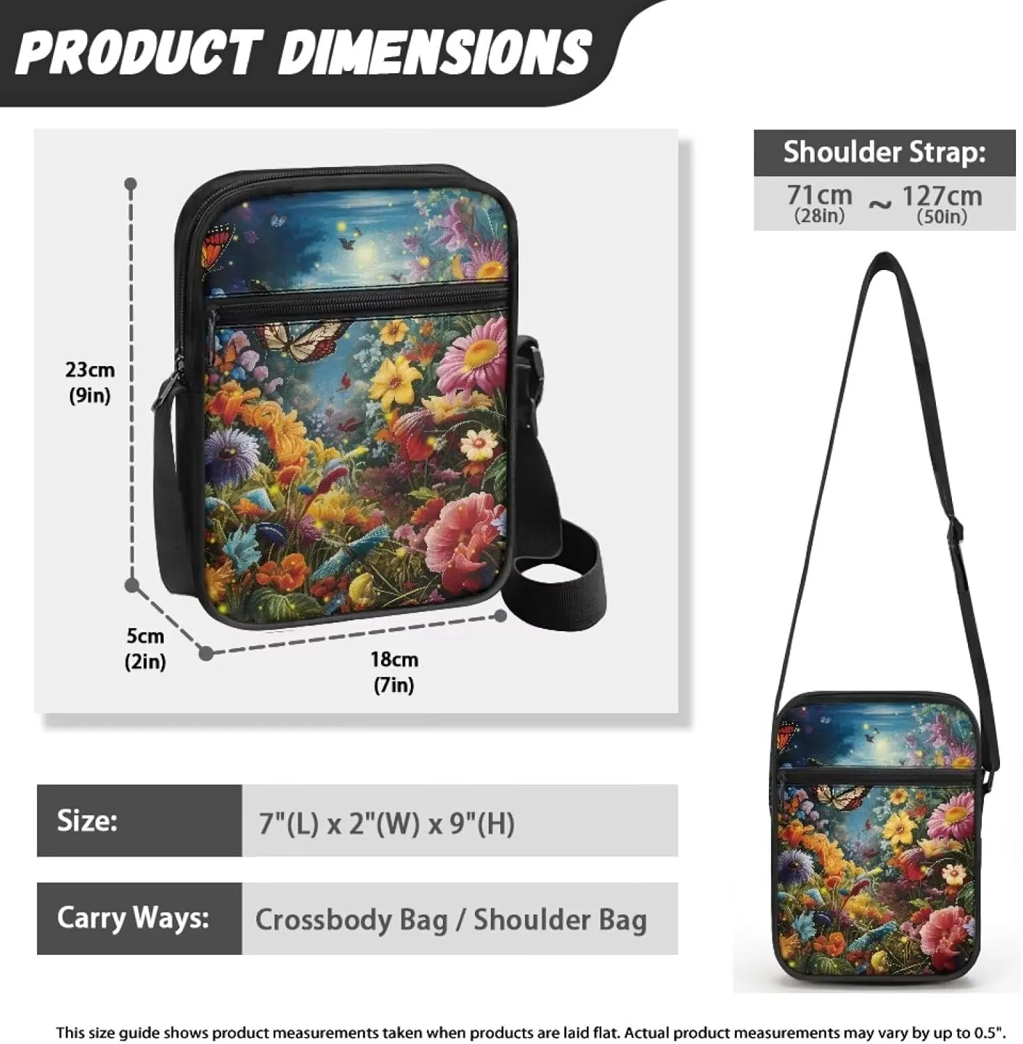 Messenger Bags for Travel Crossbody Shoulder Bags with Pockets Custom Satchel Bag for Phone