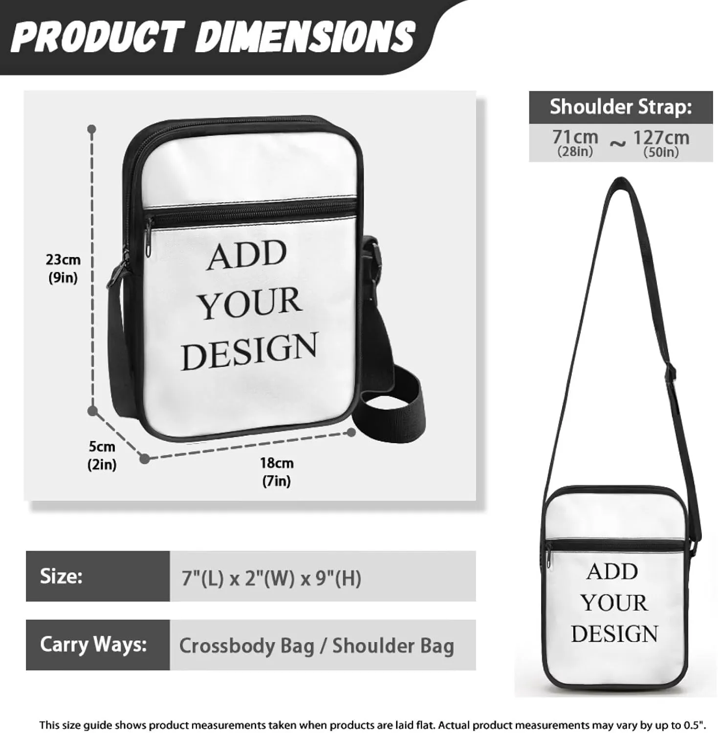 Messenger Bags for Travel Crossbody Shoulder Bags with Pockets Custom Satchel Bag for Phone