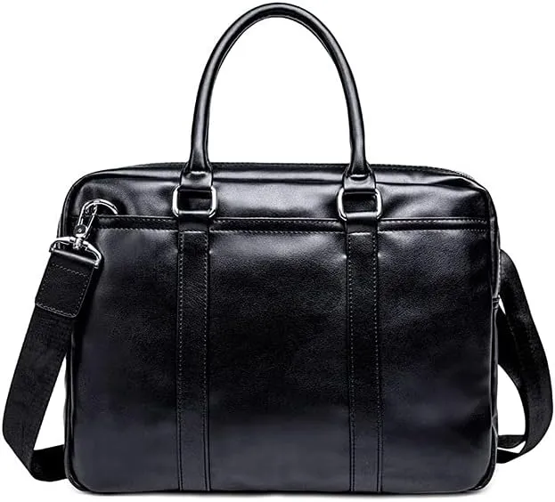 Messenger Bags Men's Business Office Briefcase Leather Handbag Computer Laptop Tote Male Large Casual Black Shoulder Bags