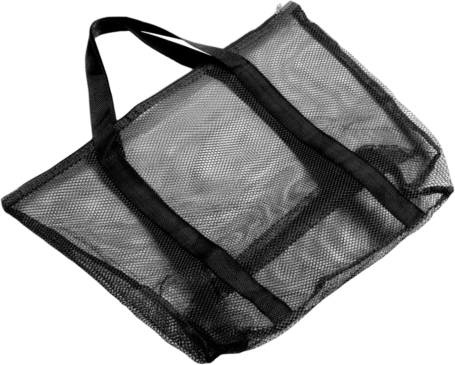 Mikinona Transparent Mesh Beach Tote Bag Large Capacity Multi Functional Carry Bag for Travel Shopping and Versatile Design for Beach Vacations and Daily Use
