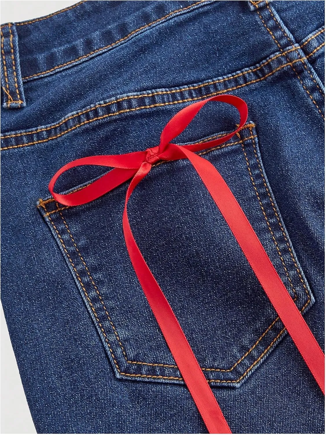 Milumia Women's Bow Knot High Waist Denim Skirt Bodycon Casual Jean Skirts